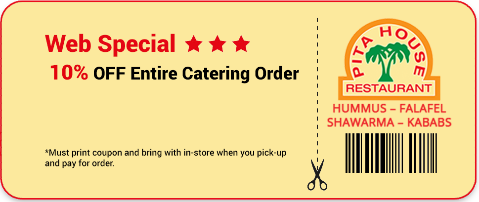pitahouse coupon - web special 10% off full catering